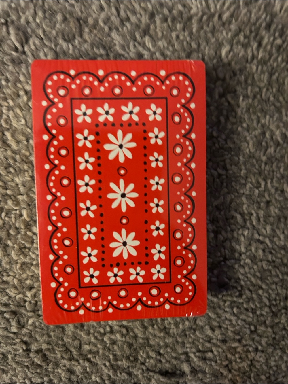 Red Floral Playing Cards